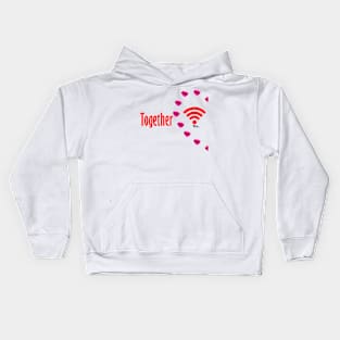 Couple valentine wifi and hotsopt man Kids Hoodie